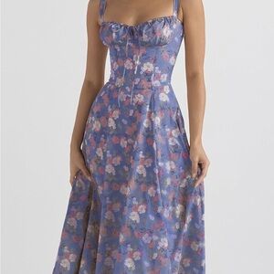 Cottage core purple floral dress 🌸